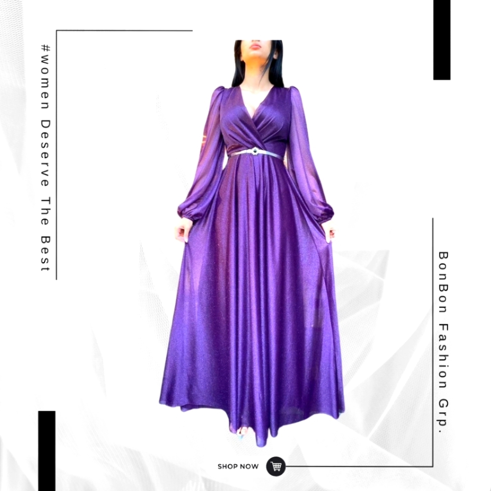 Enchanting Elegance: Woman's Stunning Evening Gown